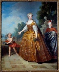 Ganzkörperporträt von Marie Lesczinska (Lesczynska) (1703-1768), Königin von Frankreich