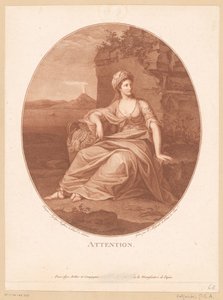 Antike weibliche Figur in Vulkanlandschaft von Pierre Guillaume Alexandre Beljambe