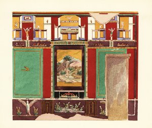 Speisesaal im Casa di Orfeo oder Haus des Orpheus, Pompeji