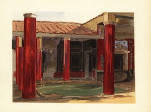 Peristylkolonnade des Hauses des Sallust, Casa di Sallustio, Pompeji