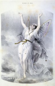 Fee: La Peri - in „Les femmes mythologiques“, von Mery und Foelix, Illustration von G. Staal, Ed. von Gouet