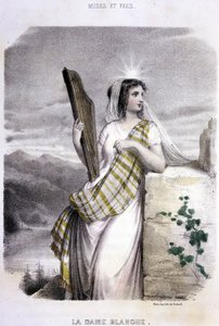 Die Weiße Dame - in „Les Femmes mythologiques“, von Mery und Foelix, Illustration von G. Staal, Ed. von Gouet