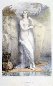 La Korrigan, bretonische Fee - in "Les femmes mythologiques", von Mery und Foelix, ill. von G. Staal, ed. von Gouet