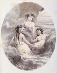 Die Ondinen - in „Les Femmes mythologiques“, Zeichnungen von G. Staal, von Mery und dem Grafen Foelix, Ed. G. de Gouet von Pierre Gustave Eugene Staal