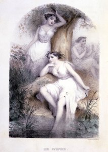 Die Nymphen - in „Les femmes mythologiques“, Zeichnungen von G. Staal, von Mery und dem Cte Foelix, Ed. G. de Gouet von Pierre Gustave Eugene Staal