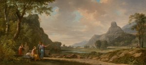 Berg Athos als Denkmal für Alexander den Großen geschnitzt von Pierre Henri de Valenciennes