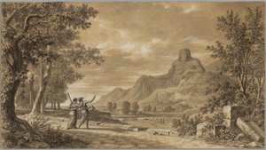 Berg Athos als Denkmal für Alexander den Großen von Pierre Henri de Valenciennes