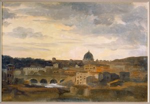 Blick auf Rom bei stürmischem Wetter von Pierre Henri de Valenciennes