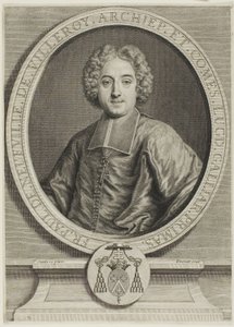 Porträt von François-Paul de Neufville de Villeroy von Pierre Imbert Drevet