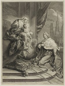 Porträt von Louis de la Vergne de Tressan, Graf von Lyon, Erzbischof von Rouen von Pierre Imbert Drevet