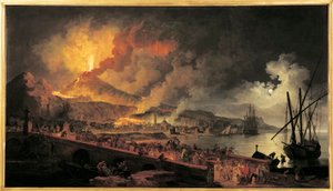 Eruption des Vesuvs von Portici aus von Pierre Jacques Volaire