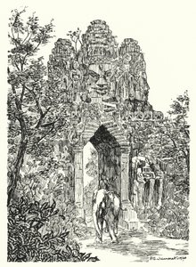 Das nördliche Tor von Angkor Thom von Pierre Jeannerat de Beerski