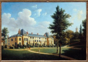 Erstes Kaiserreich: „Ansicht des Schlosses von Malmaison, Fassade zum Park“