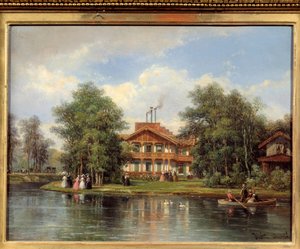 Das Chalet der gelben Tür, Restaurant im Bois de Vincennes von Pierre Justin Ouvrie