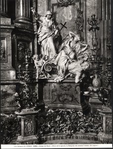 Der Altar des Heiligen Ignatius von Loyola, Detail des Sieges der katholischen Wahrheit über die Häresie