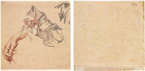 Studie von Händen (recto); Skizze einer Hand (verso) von Pierre Lenfant