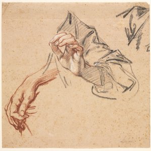 Studie von Händen (recto), Skizze einer Hand (verso), 1700er Jahre von Pierre Lenfant