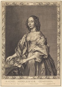 Rachel, Gräfin von Middlesex von Pierre Lombard after Sir Anthony van Dyck