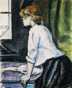 Mädchen am Fenster; Jeune Fille a la Fenetre von Pierre Loti