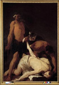 Christus ohnmächtig nach der Geißelung von Pierre Louis Cretey or Cretet