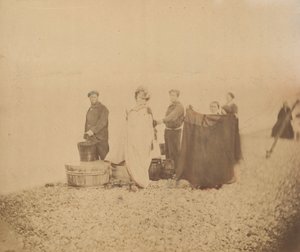 [Die Gräfin mit Gruppe an einem felsigen Strand] von Pierre Louis Pierson