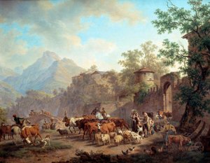 Abfahrt der Herden in die Berge (Beginn der Transhumanz)