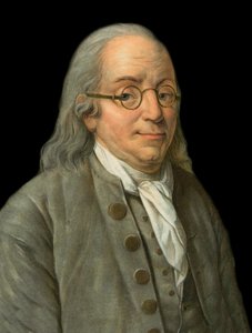 Porträt von Benjamin Franklin (1706-1790), amerikanischer Physiker, Philosoph und Politiker - Gravur von Pierre Michel Alix von Pierre Michel Alix