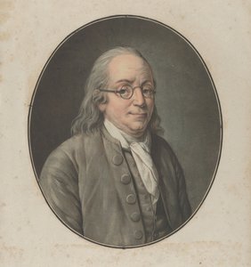 Porträt von Franklin, nach Vanloo von Pierre Michel Alix