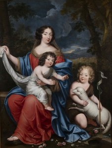 Porträt von Madame de Maintenon mit den natürlichen Kindern von Ludwig XIV, 17. Jahrhundert