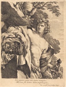 David mit dem Kopf von Goliath von Pierre Mignard I after Simon Vouet