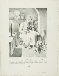 Skizze von Jean-Jacques Rousseau (recto); Waldszene (verso)
