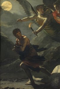 Detail: Gerechtigkeit und göttliche Rache verfolgen das Verbrechen von Pierre Paul Prudhon
