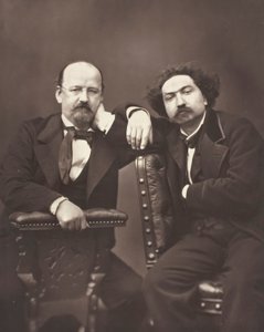 Émile Erckmann französischer Schriftsteller, 1822-1899 und Alexandre Chatrian französischer Schriftsteller, 1826-1890 von Pierre Petit