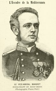 Vizeadmiral Maigret, stellvertretender Kommandeur der französischen Mittelmeerflotte von Pierre Petit
