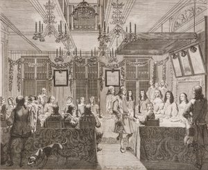 König Karl II. speist mit Lucy Walter von Pierre Philippe