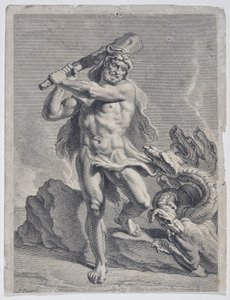 Herkules kämpft gegen die Hydra von Lerna von Pierre Puget