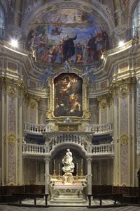 Die Unbefleckte Empfängnis, Santa Maria Immaculata auf dem Altar der szenografischen Kapelle platziert, 1669-70