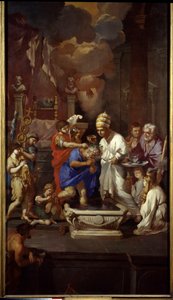 Die Taufe Konstantins (Konstantin I. der Große, 270-337)