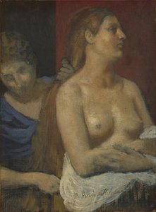 Eine Magd kämmt das Haar einer Frau, ca. 1883 von Pierre Puvis de Chavannes