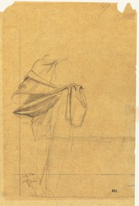 Draperiestudie, zweite Hälfte des 19. Jahrhunderts von Pierre Puvis de Chavannes