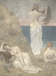 Junge Mädchen am Meer von Pierre Puvis de Chavannes