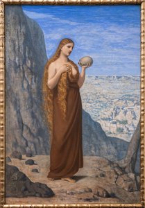 Maria Magdalena in der Wüste - von Pierre Puvis de Chavannes (1824-1898) - 1869 - Marie Madeleine dans le désert - 36,8 x 48 cm - Museum in Frankfurt | Städel Museum von Pierre Puvis de Chavannes