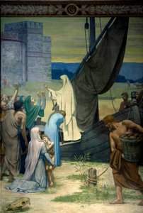 Sainte Genevieve versorgt die von der Armee Attilas, König der Hunnen, belagerten Pariser von Pierre Puvis de Chavannes