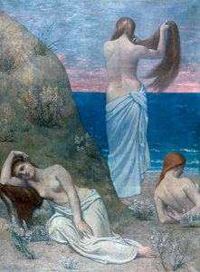 Junge Mädchen am Meer von Pierre Puvis de Chavannes