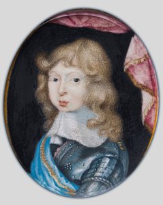 Miniatur von Karl XI., König von Schweden als Kind, um 1662