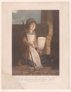 Blinde Bettlerin mit Hund (La jeune aveugle du Pont Neuf) von Pierre Simon (II)