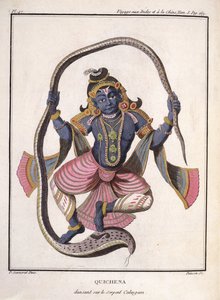 Krishna tanzt auf der Kaliya-Schlange, aus 