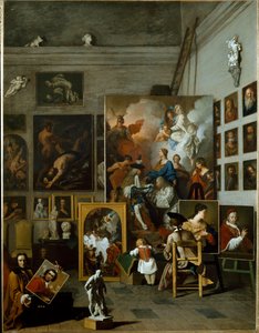 Das Atelier des Künstlers (Öl auf Leinwand, ca. 1740)