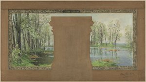 Skizze für das Rathaus von Vanves: Der Teich von Ursine von Pierre Vauthier