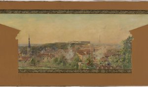 Skizze für das Rathaus von Vanves: Panorama von Vanves von Pierre Vauthier
